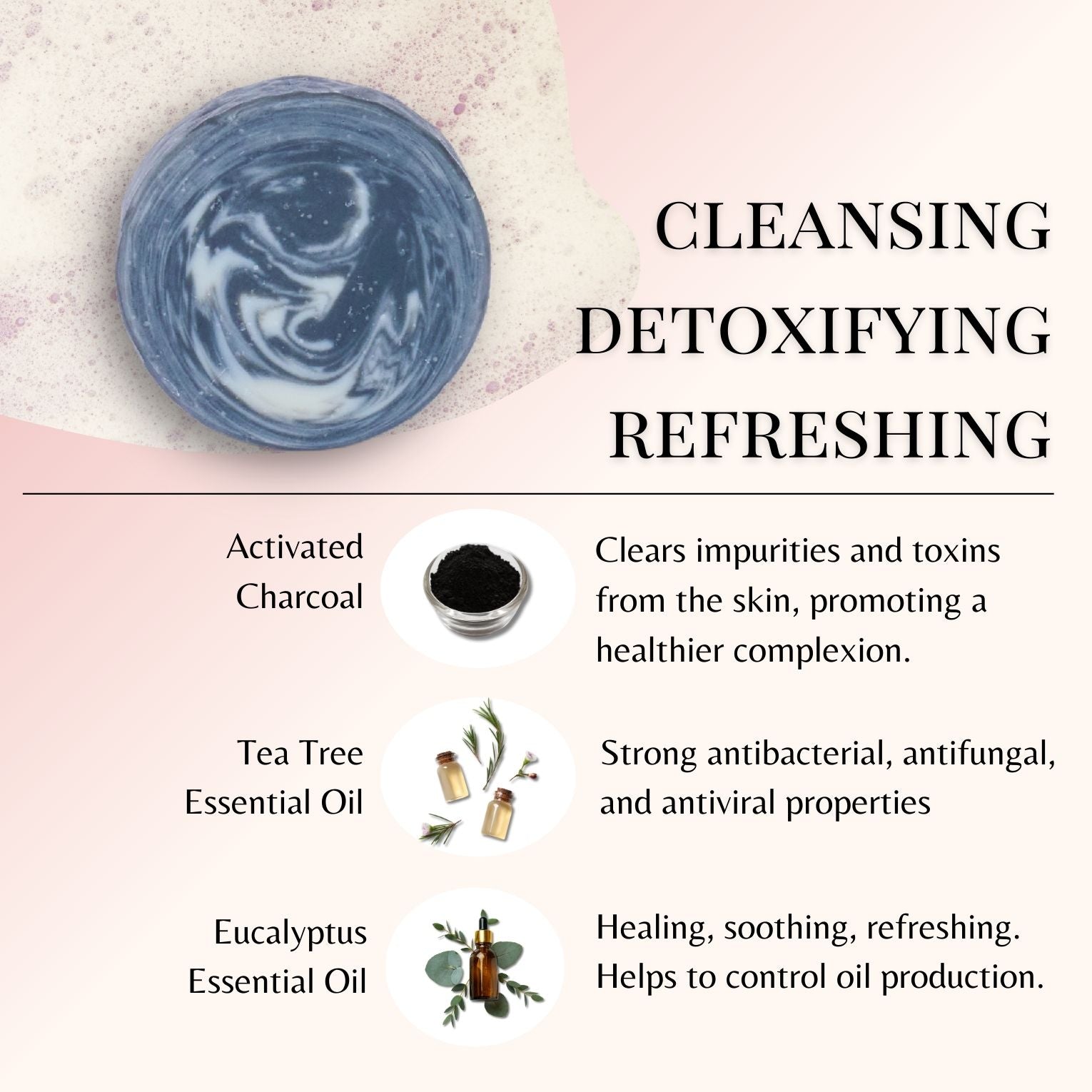 Charcoal Tea Tree Oil Cleansing Bar